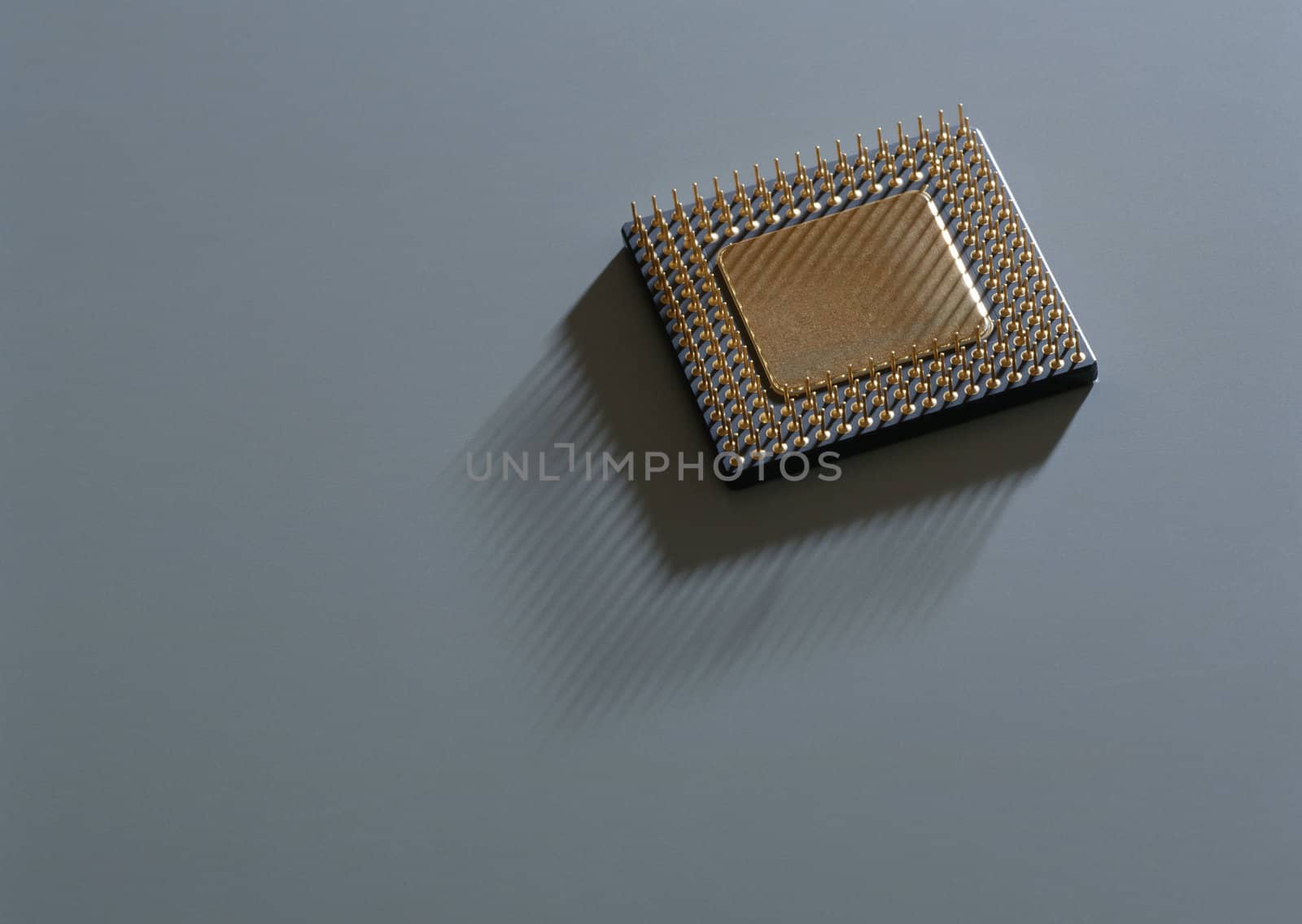 Computer microchip CPU by Baltus