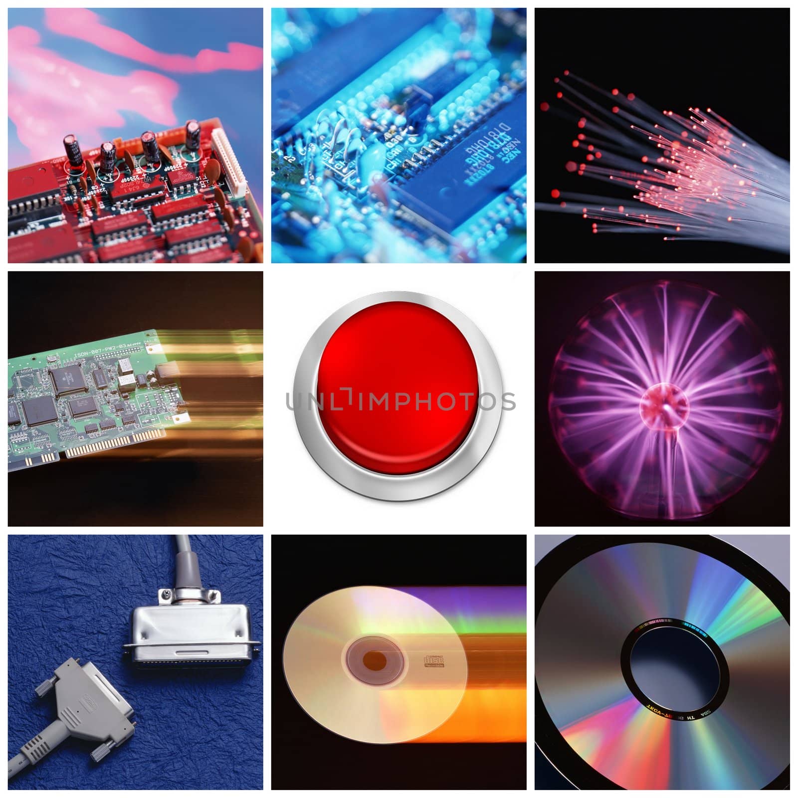 Computer technology collage-collection of computer internet technolofy images