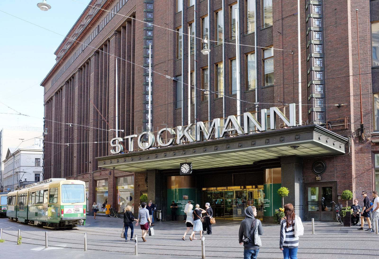 Helsinki, Finland - August 14:  The flagship Stockmann store in the centre of Helsinki. It is the largest department store in the Nordic countries. Stockmann is a Finnish listed company which was established in 1862 and is engaged in the retail trade. August 14, 2011 in Helsinki, Finland