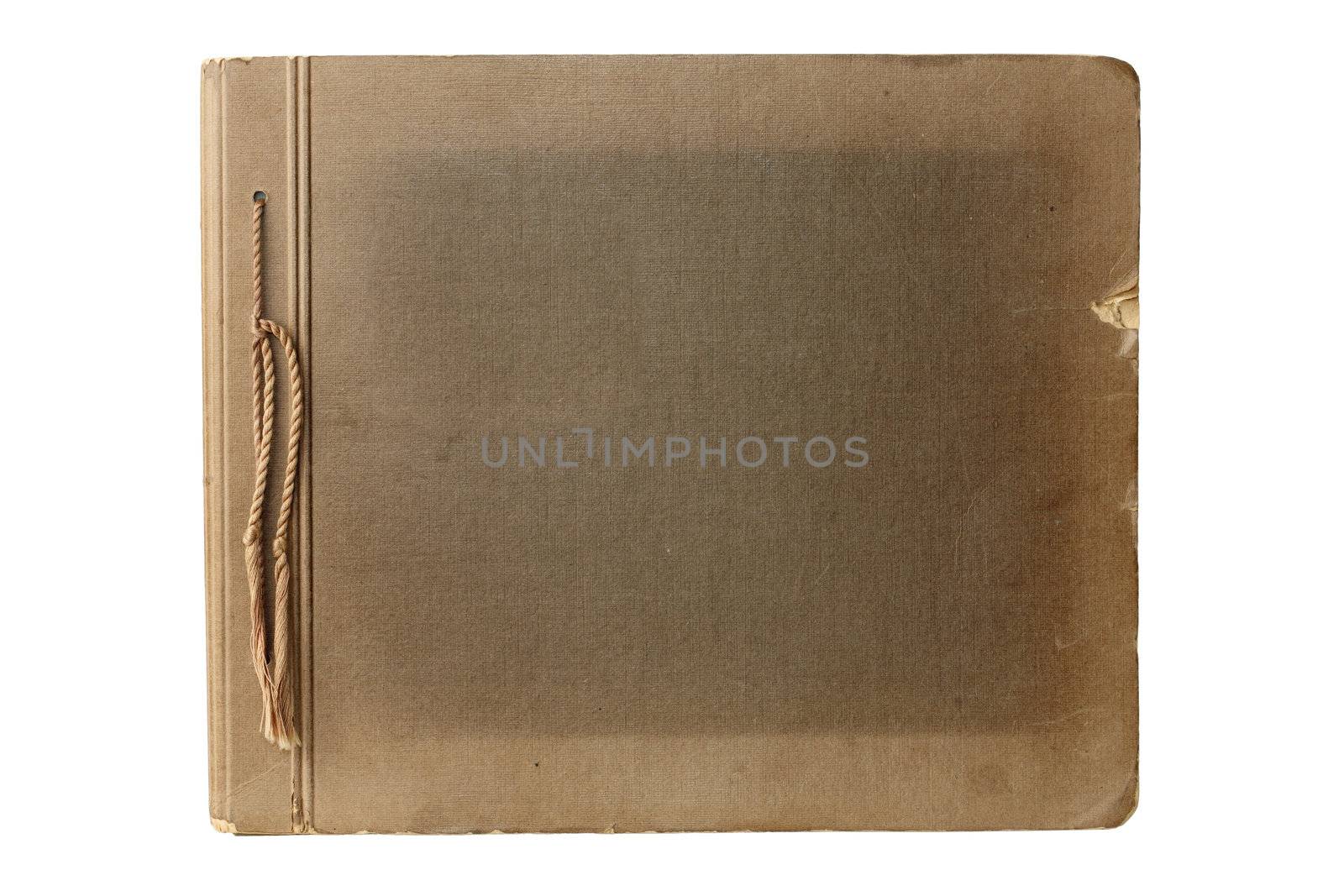 Old photo album isolated on white