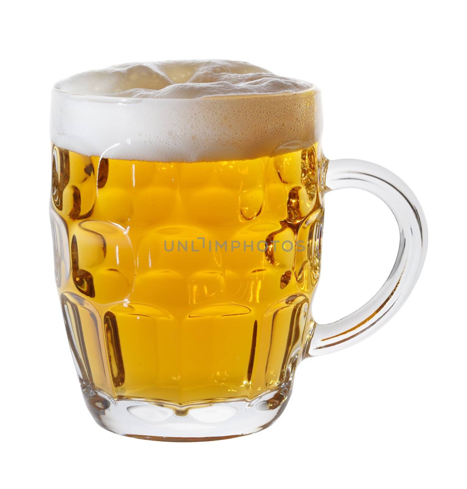 a mug of lager beer
