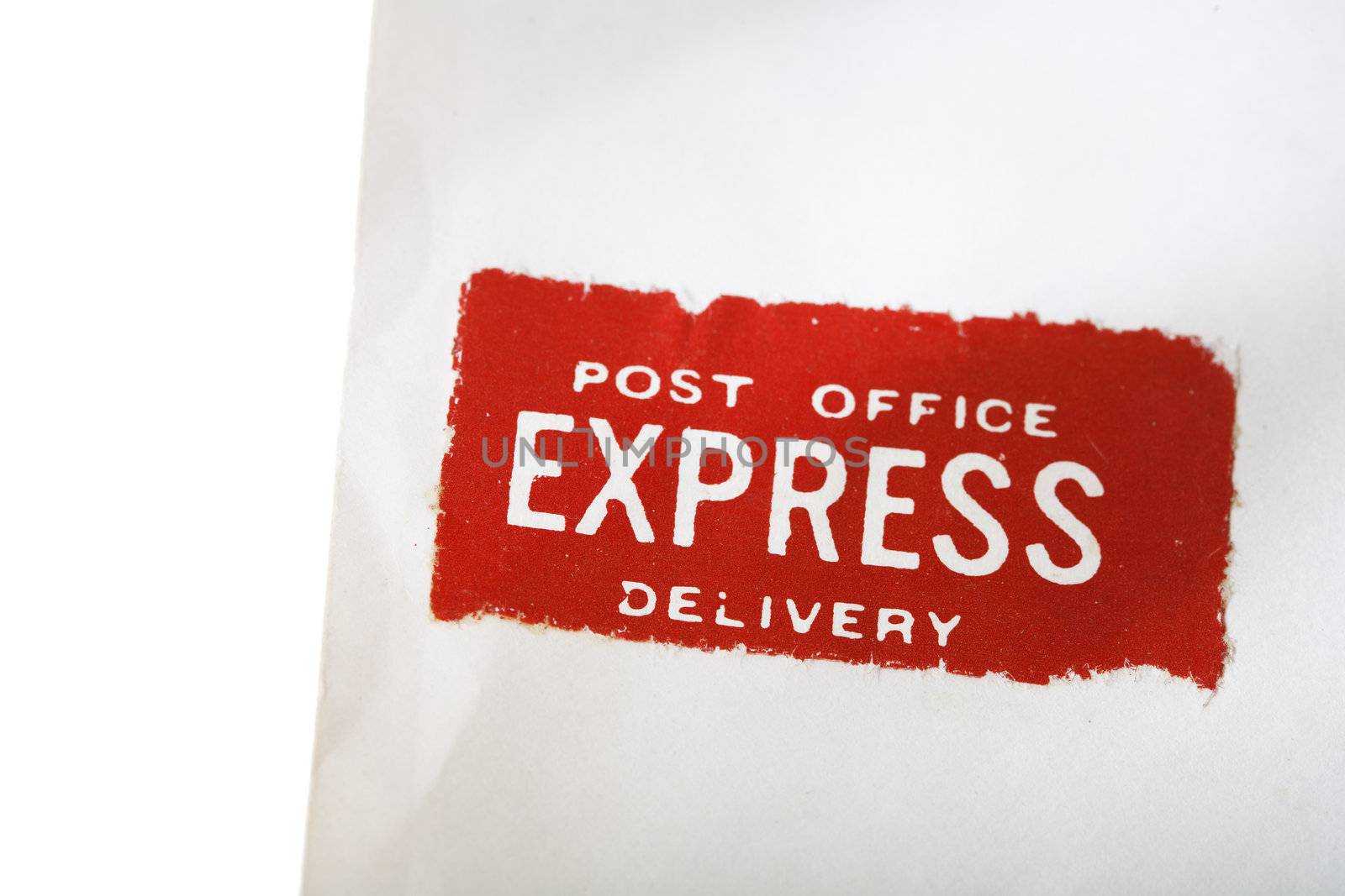 Vintage red post office Express stamp