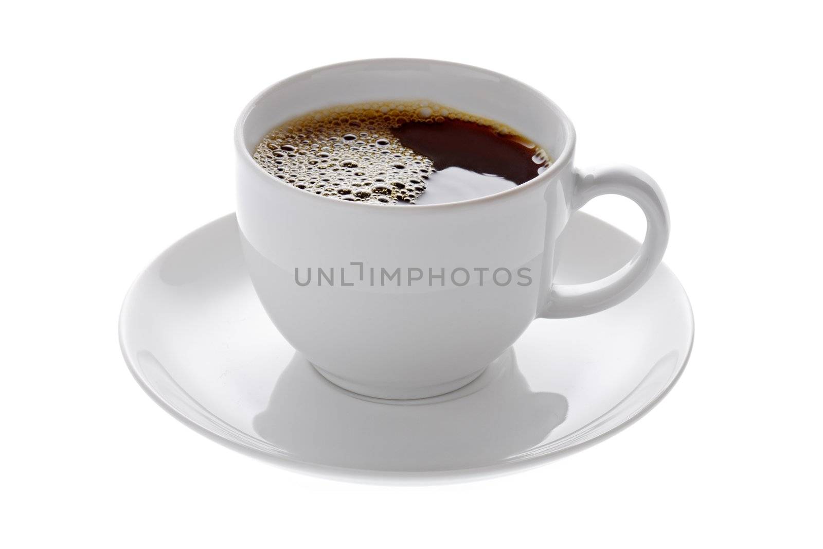 Isolated coffee cup on white