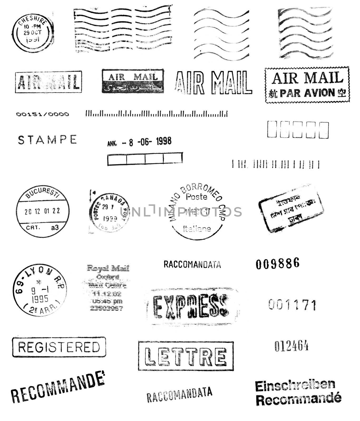 Mail stamps by Stocksnapper