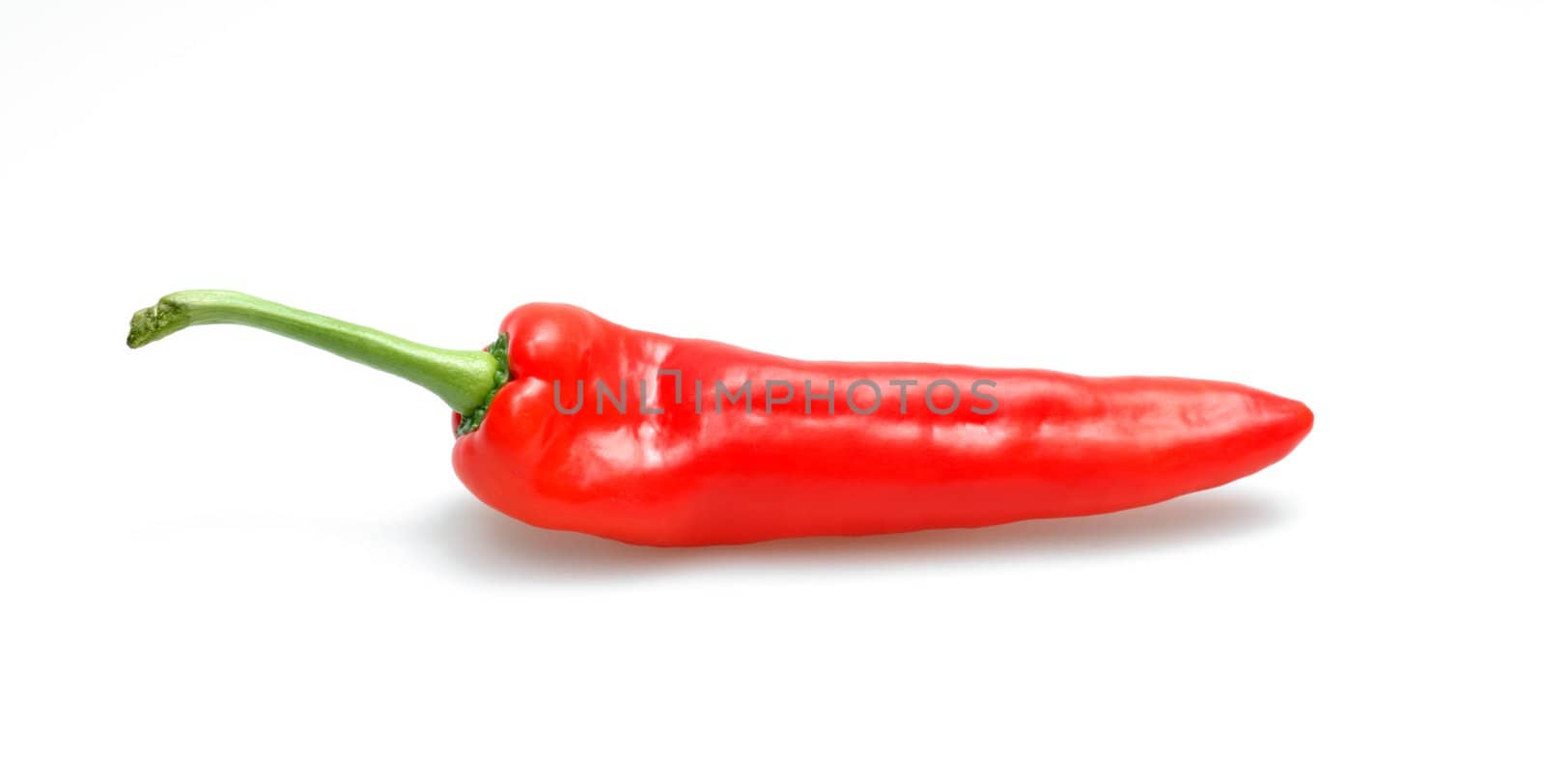 Sweet Red Ramiro pepper on white surface