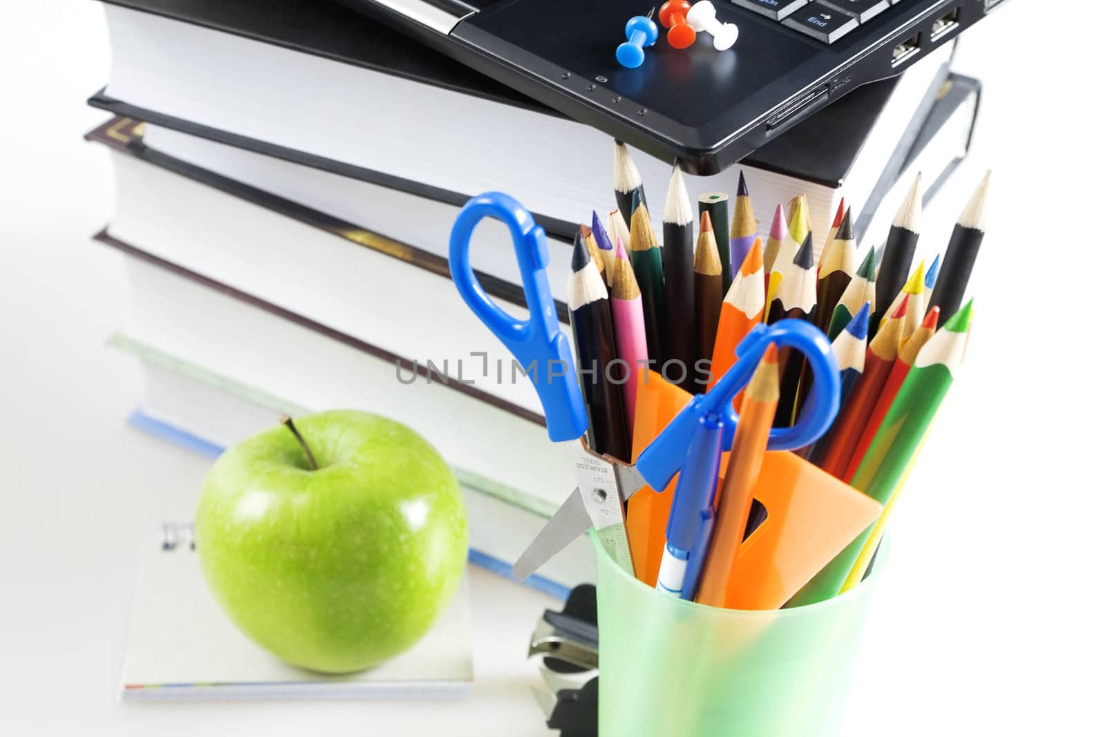 office supply and apple by Serp