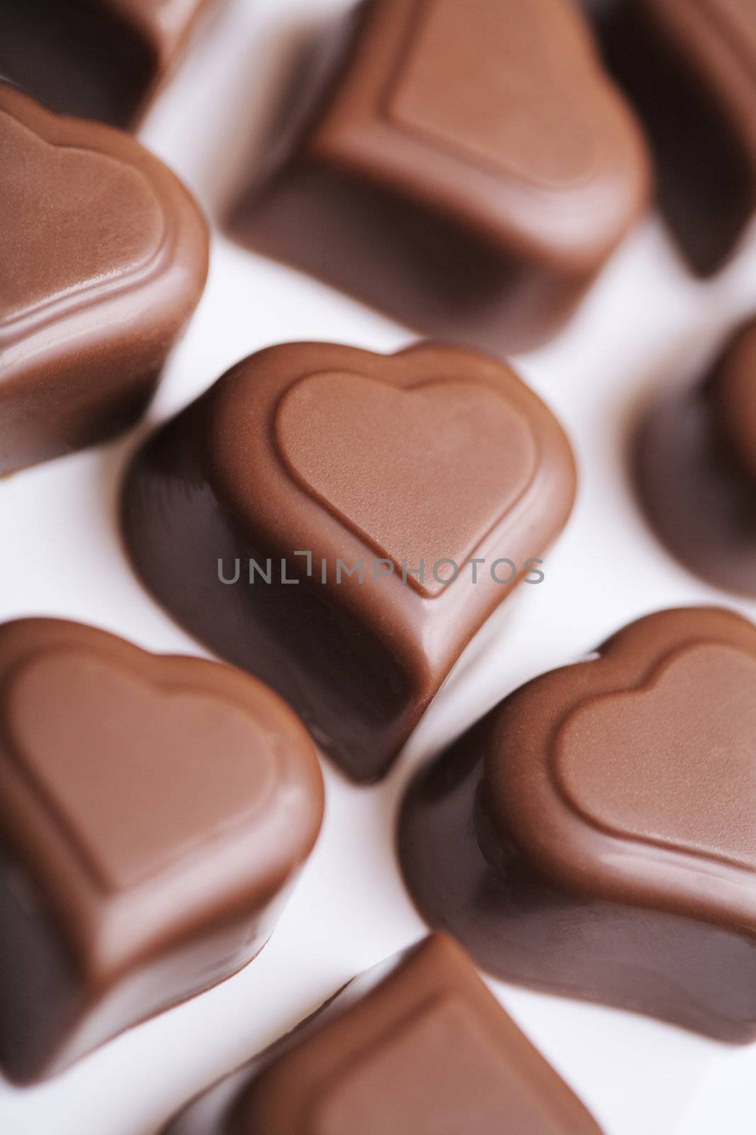 Heart shaped valentine's day chocolates