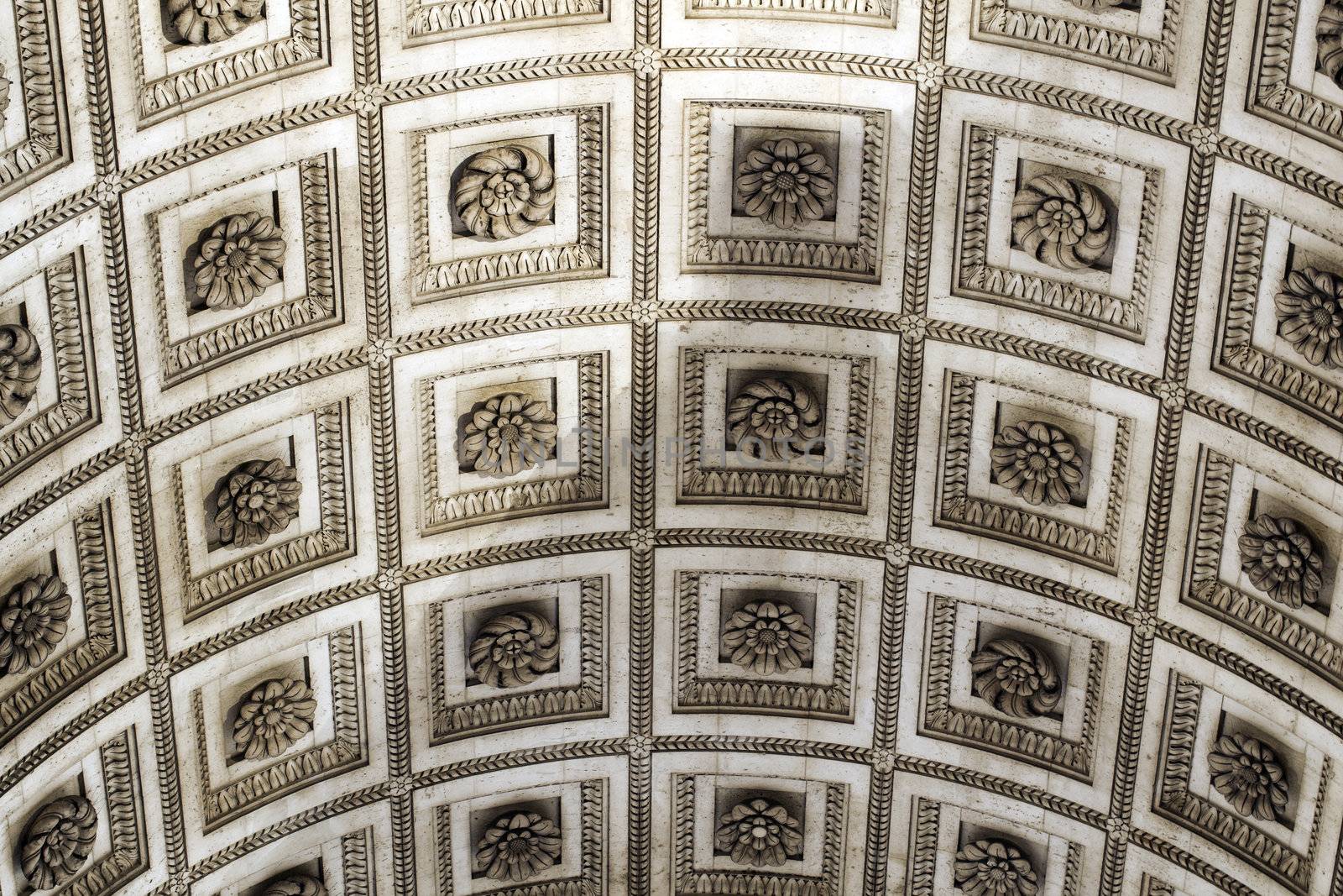 Detail of Arch  of Triumph, Paris, France.