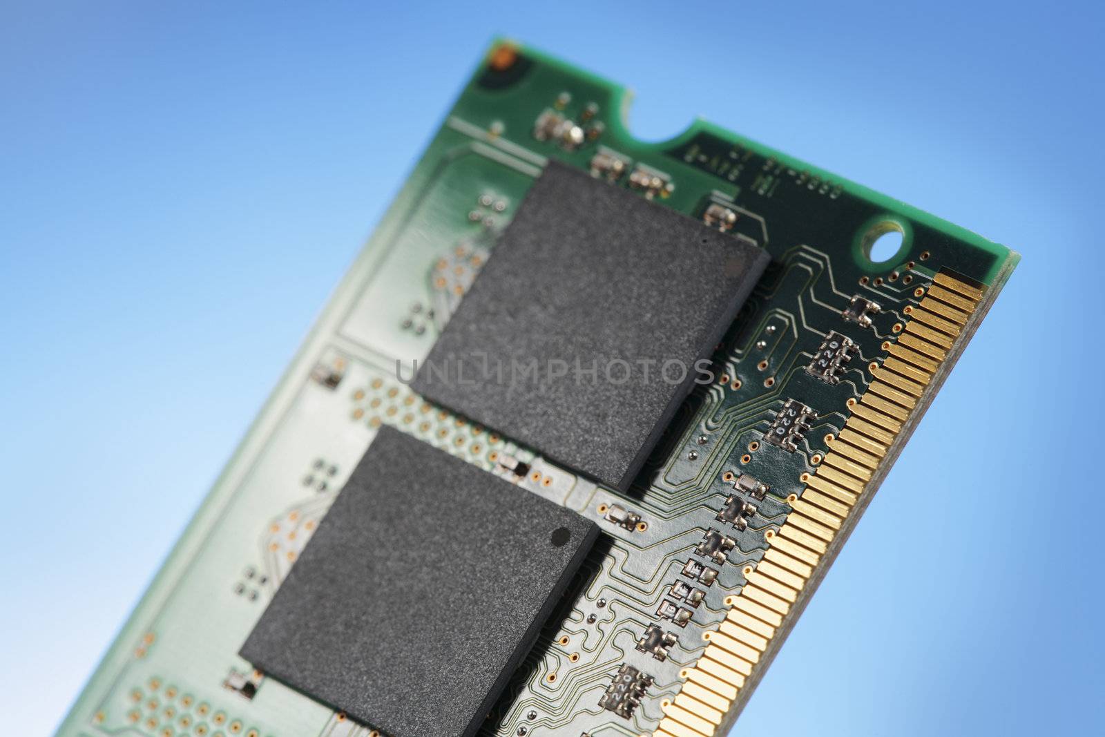 SO-DIMM RAM laptop memory module in closeup