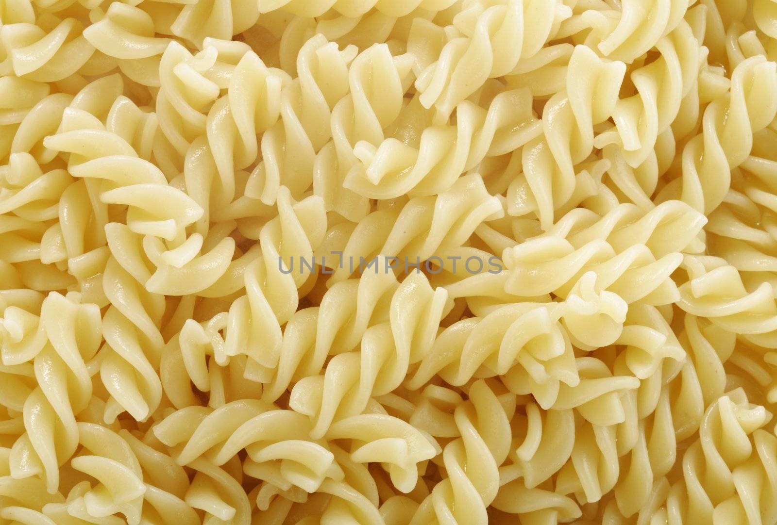Cooked pasta fusilli by Stocksnapper