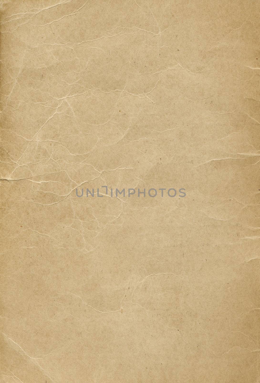 Background texture of old brown and wrinkled paper
