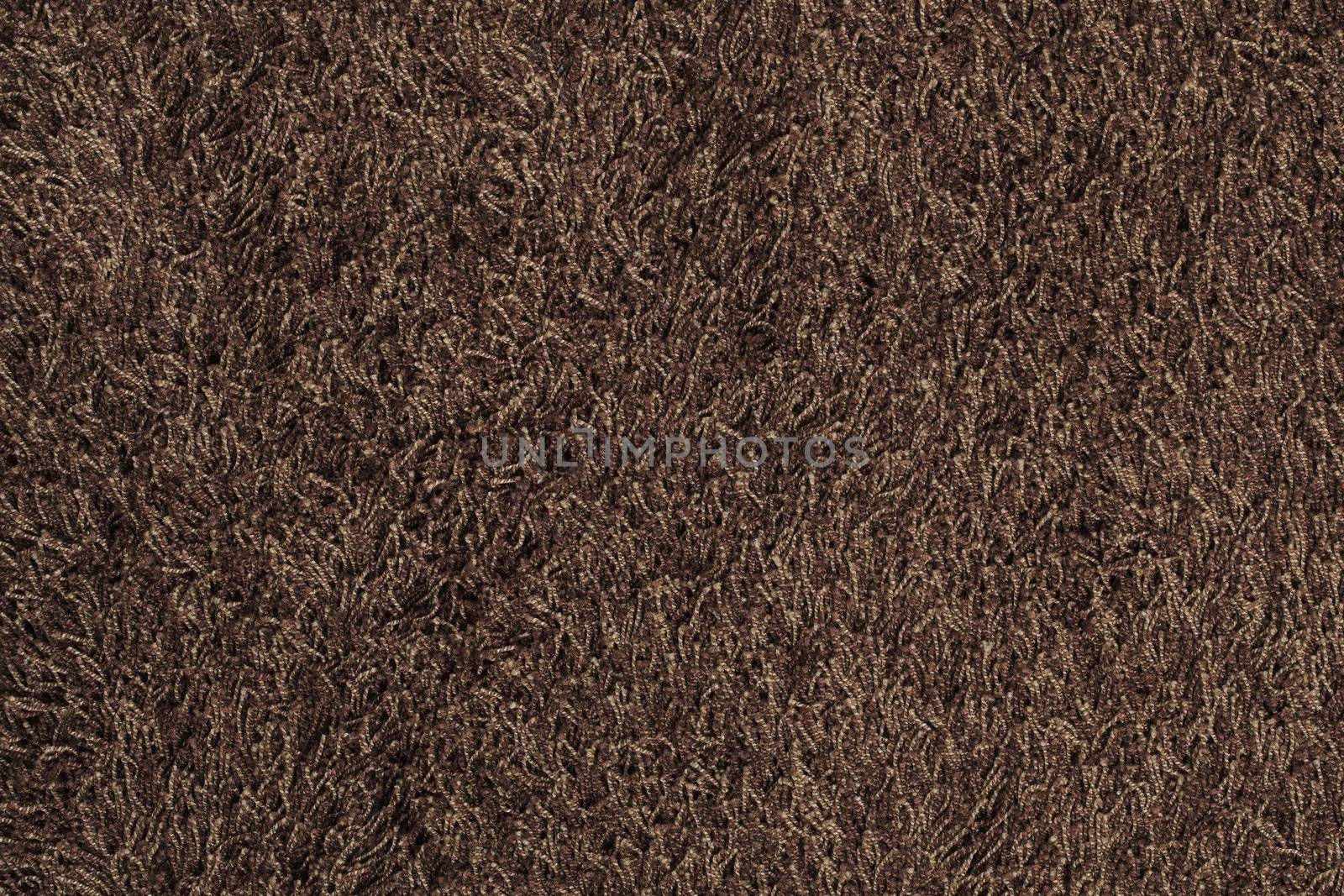 New brown fluffy rug background texture
