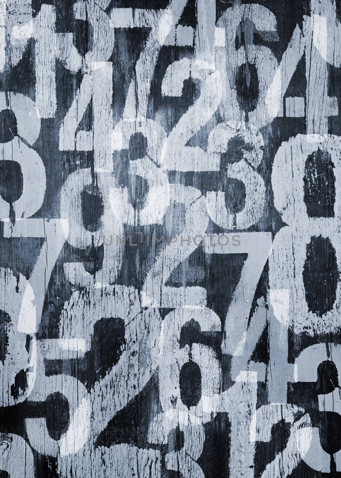 Grunge numbers by Stocksnapper