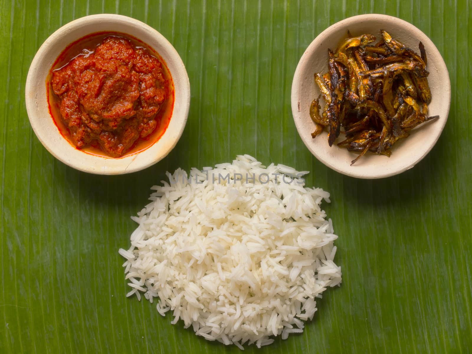 close up nasi lemak coconut flavoured rice