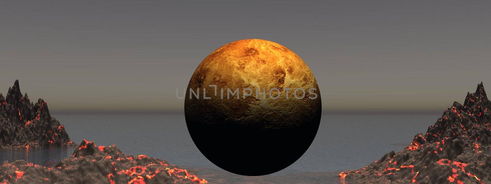volcano and planet