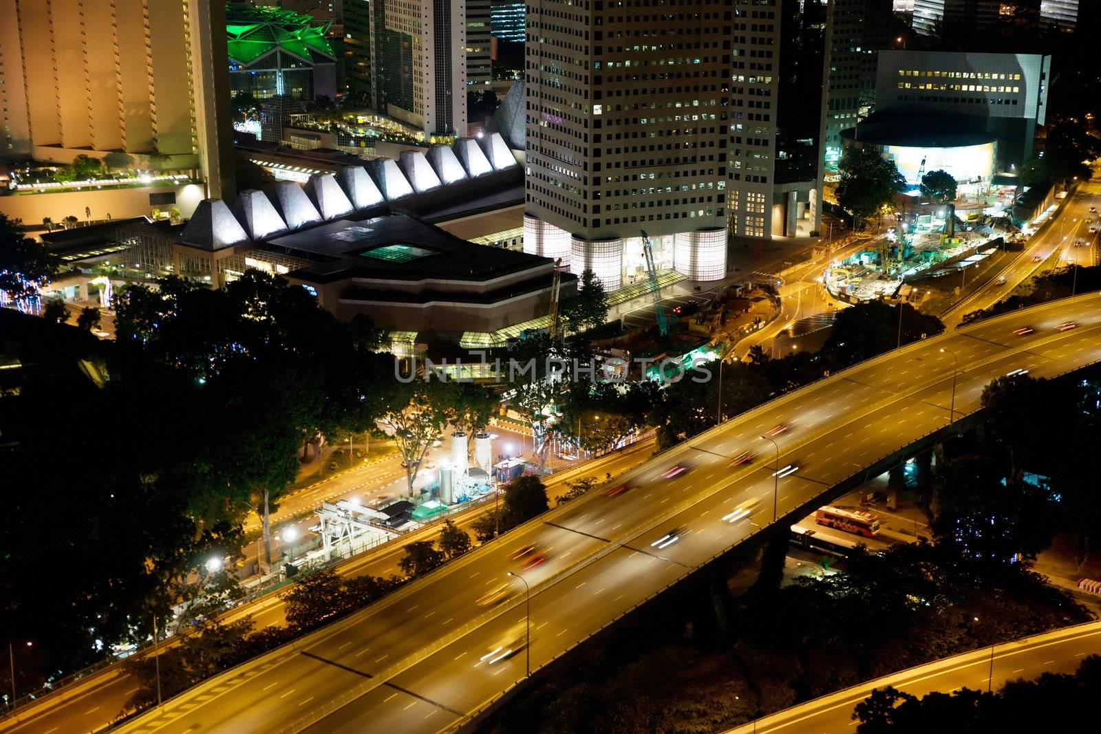 singapore cityscape at night by clearviewstock