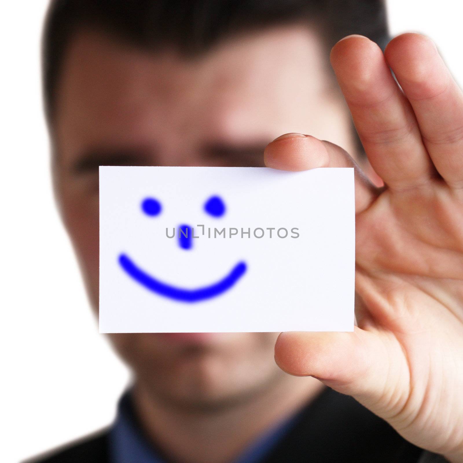 smile on business card by photochecker