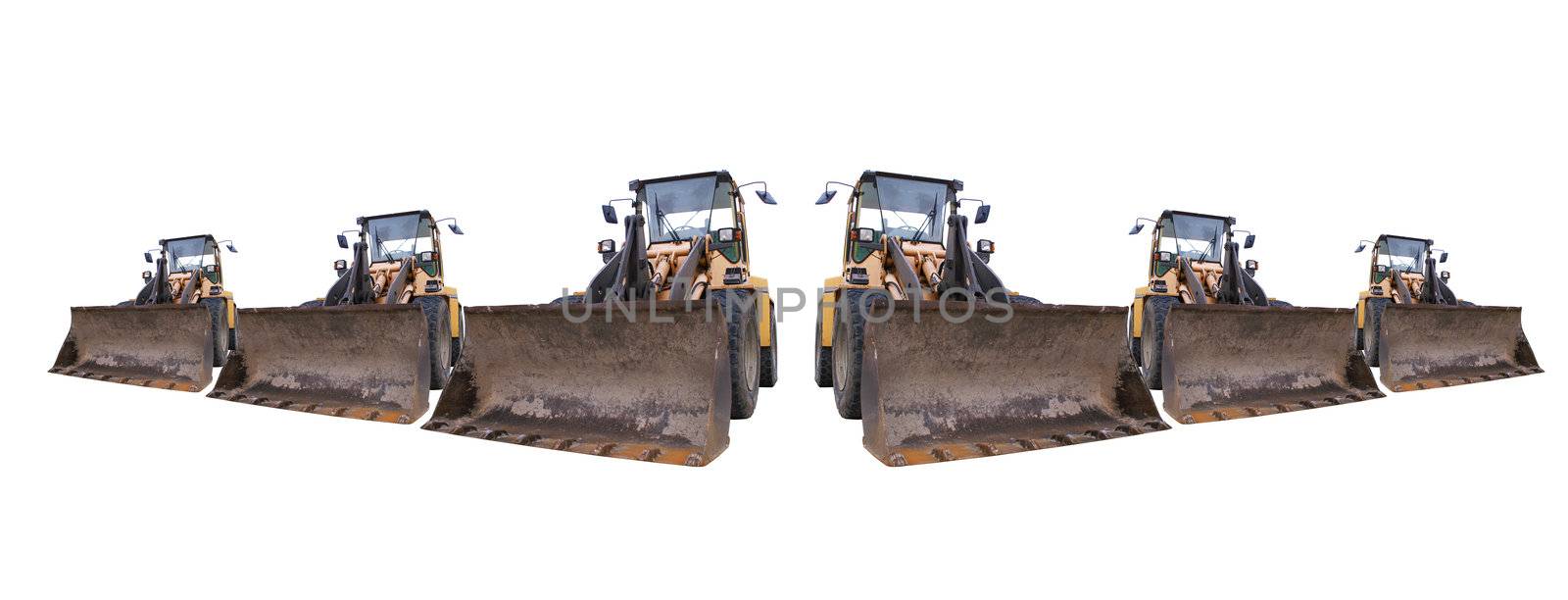 Excavators isolated by photochecker