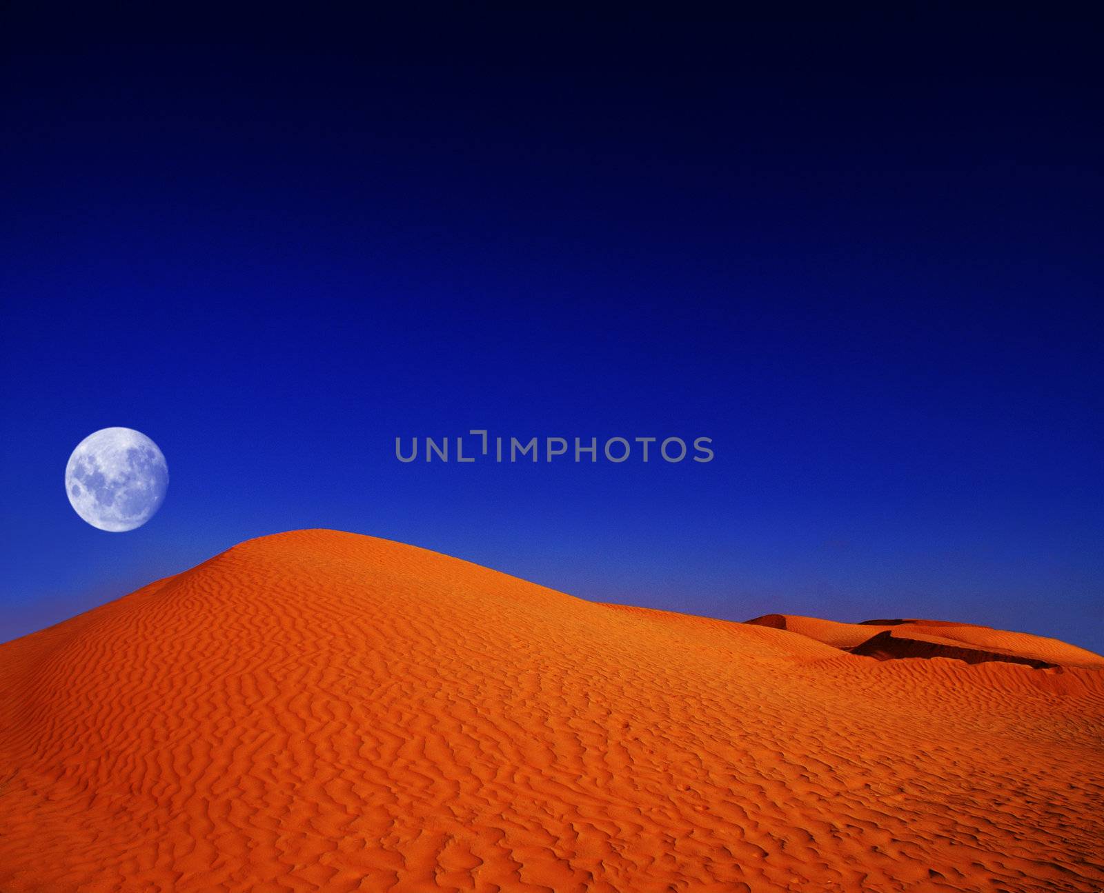 african desert at night by photochecker