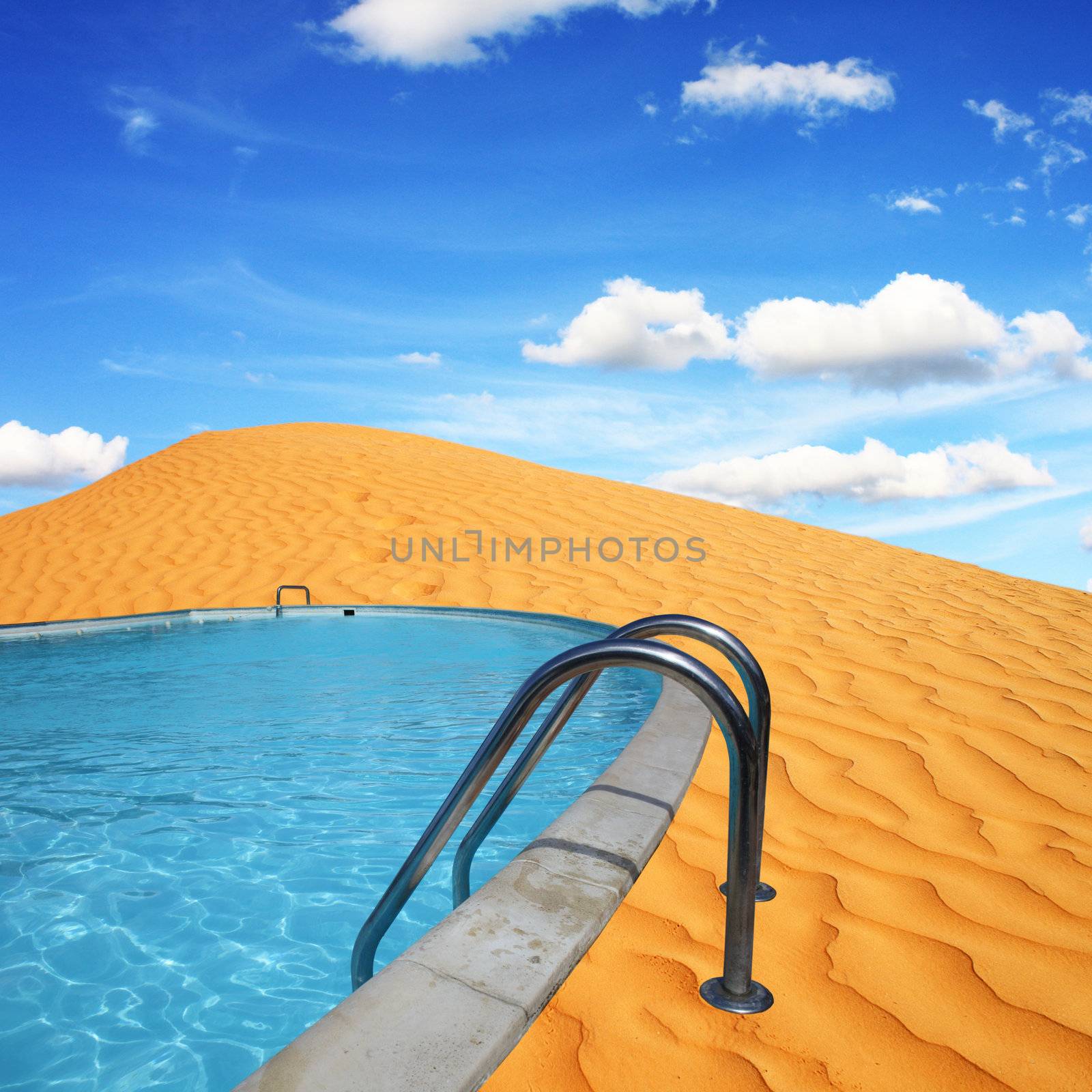 a dream to build a pool in the desert by photochecker