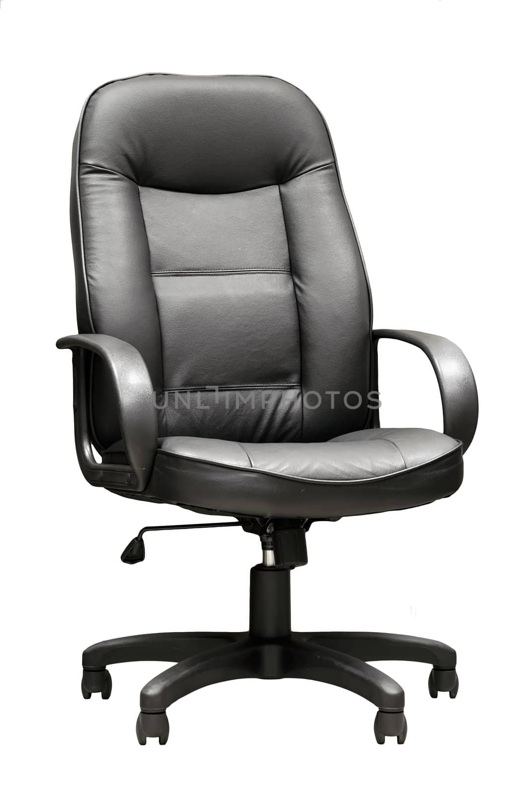 Comfortable leather manager's armchair  on the isolated background