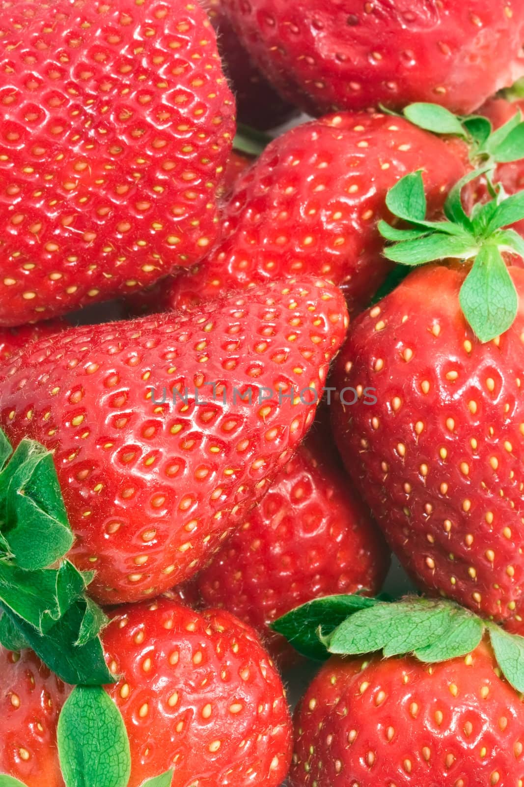 Fresh red strawberries background