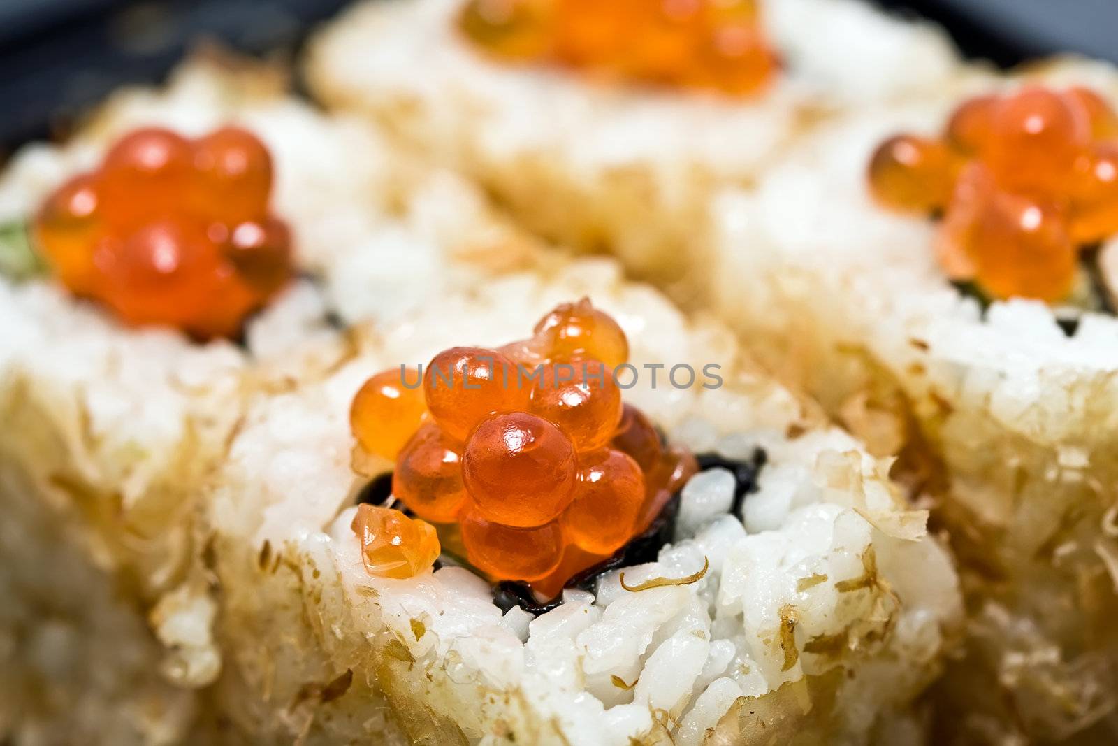 Traditional Japanese food Sushi, close-up