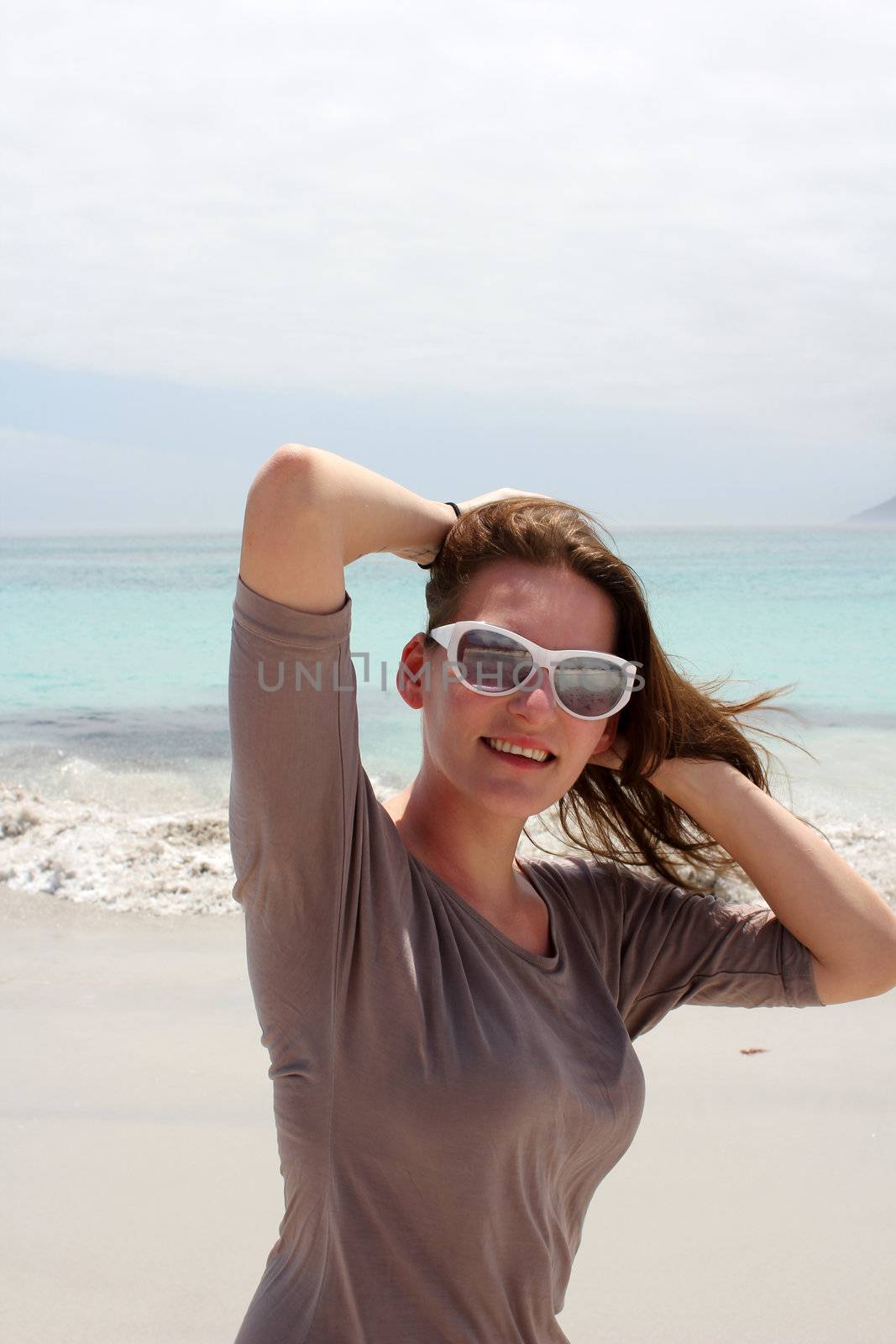 Woman at Beach of Kommetjie  by dwaschnig_photo