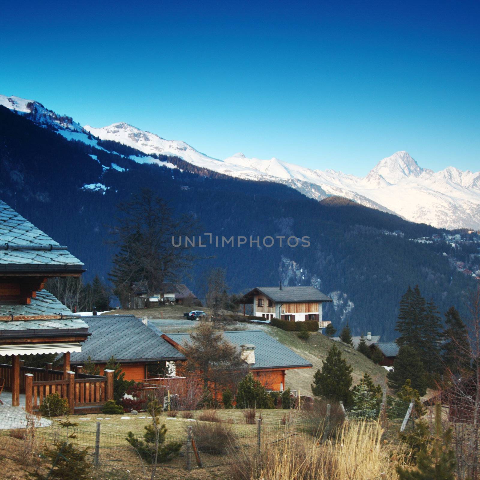 chalet in mountains by Yellowj