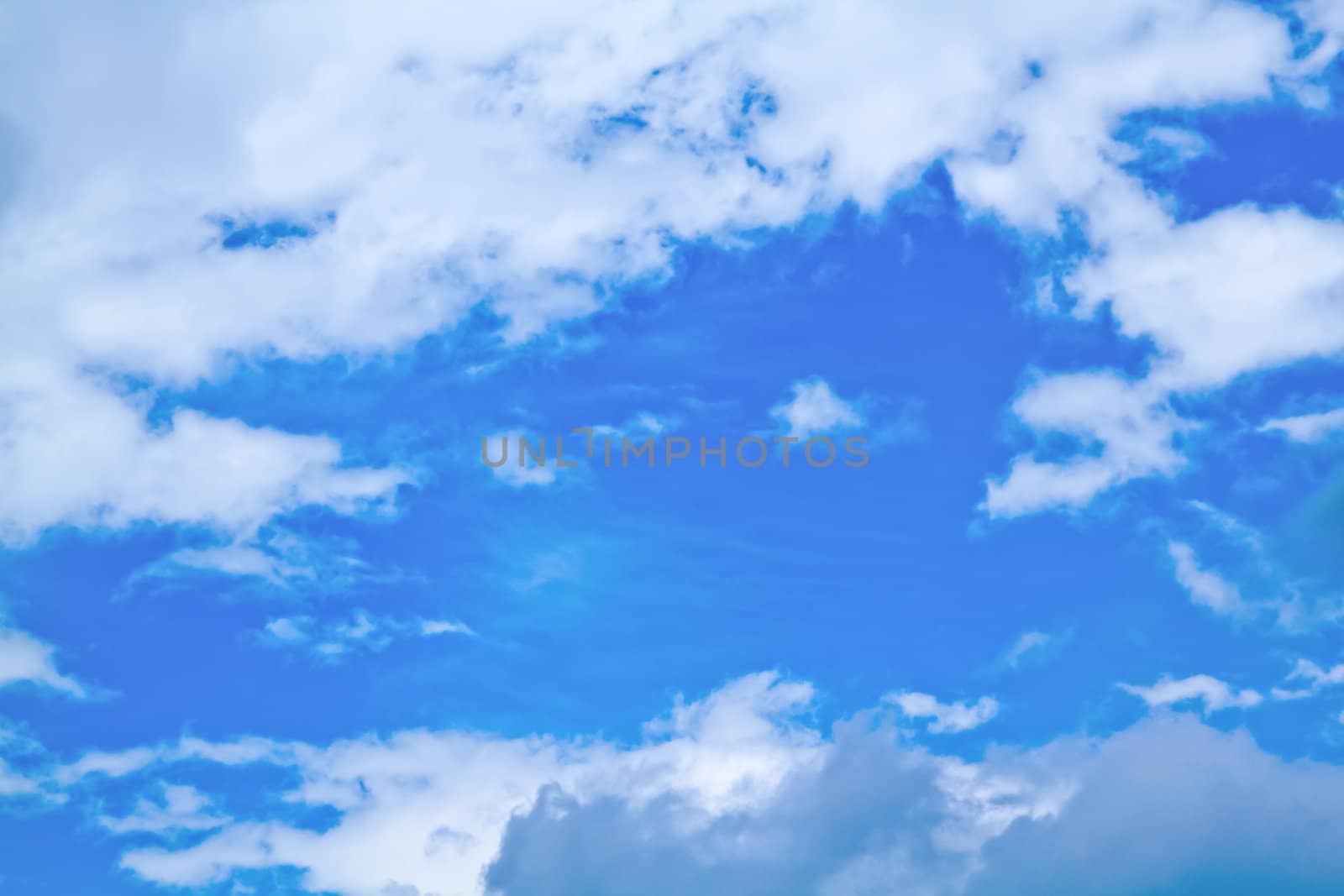 Blue sky and white clouds for background