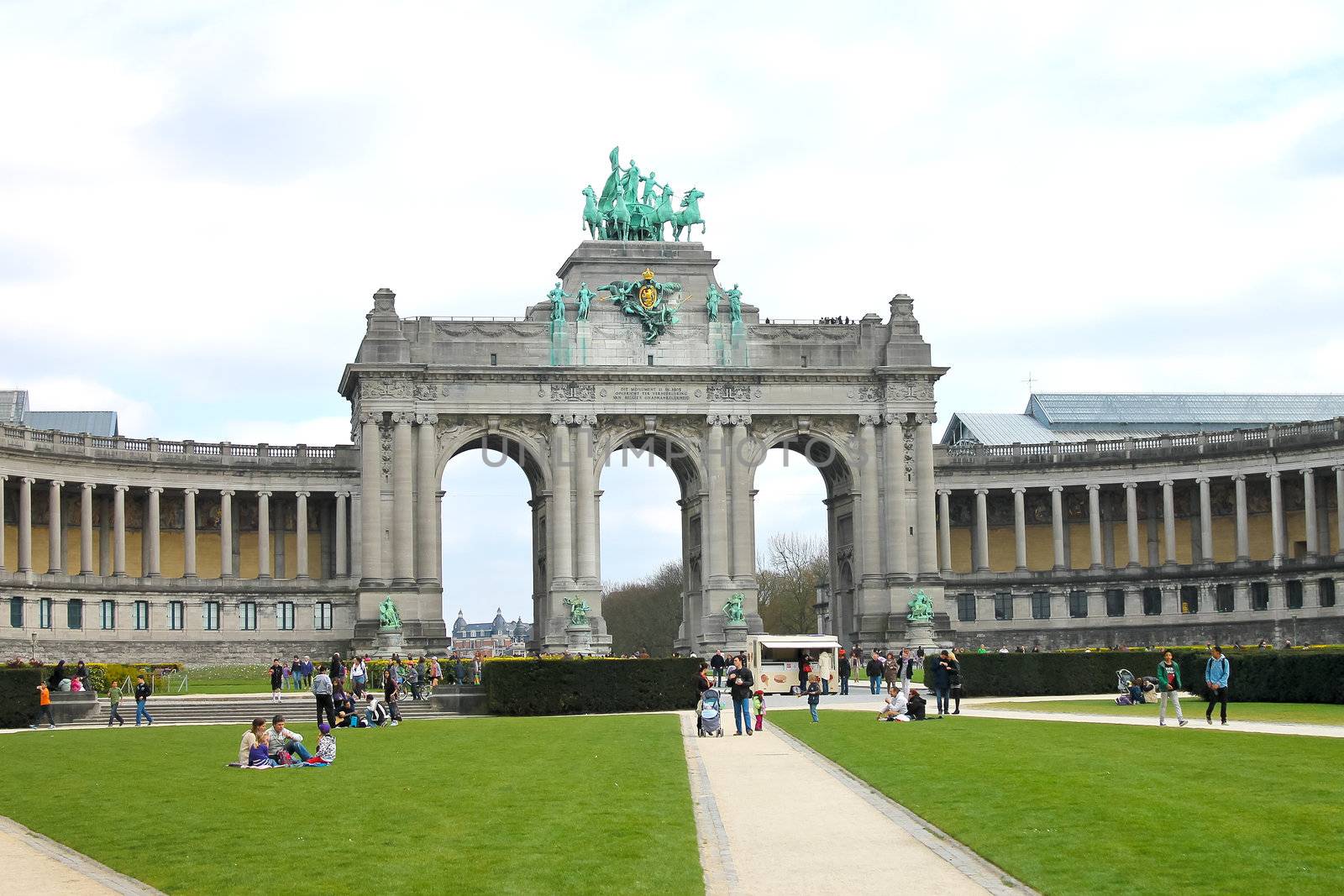 Cinquantennaire Park in Brussels in spring  by NickNick