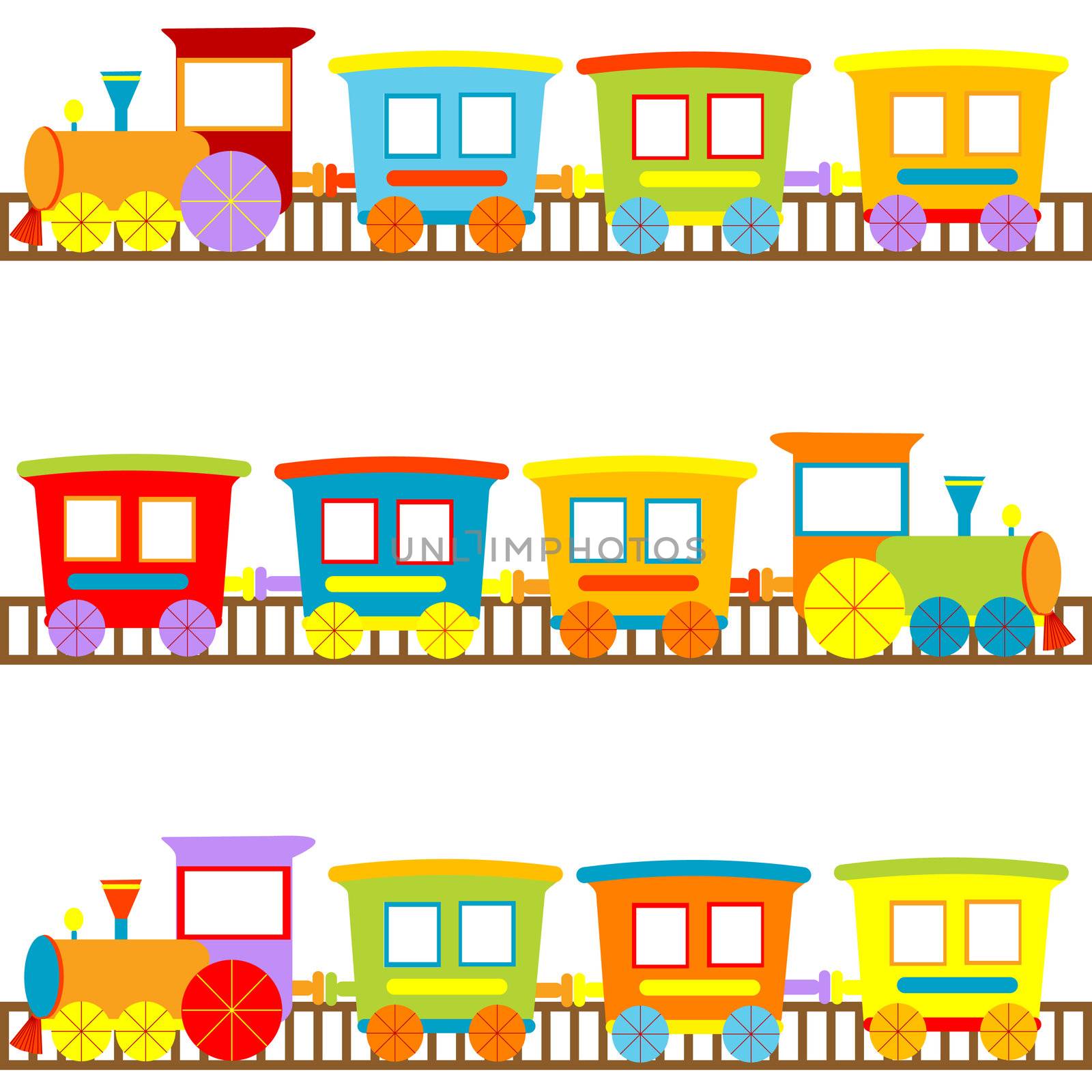 Background for kids with cartoon trains