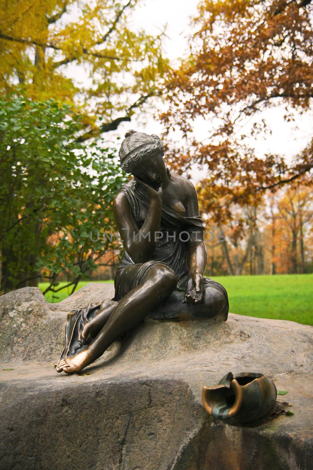 Statue in the park Tsarskoye Selo, Russia 