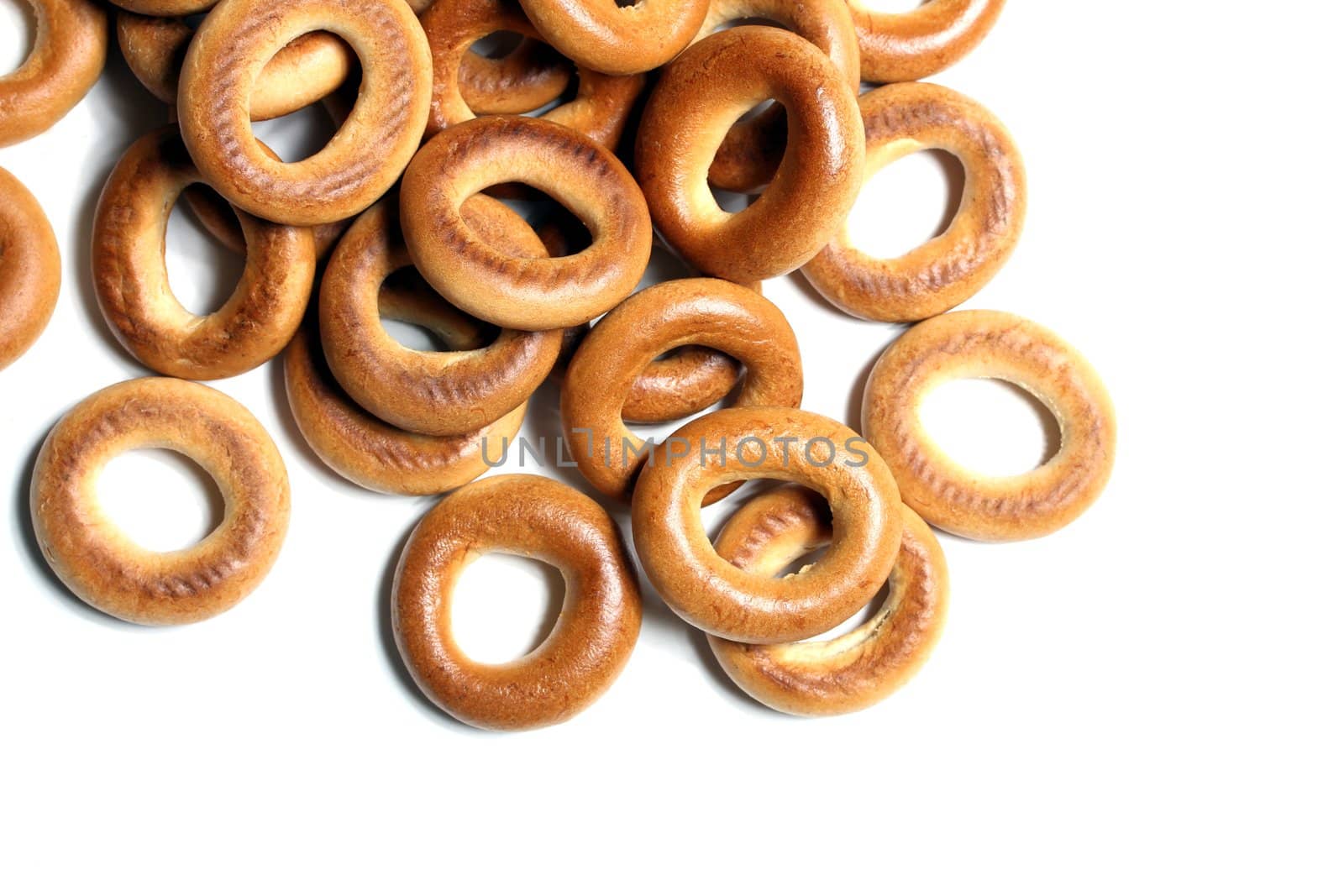 isolated pastry rings