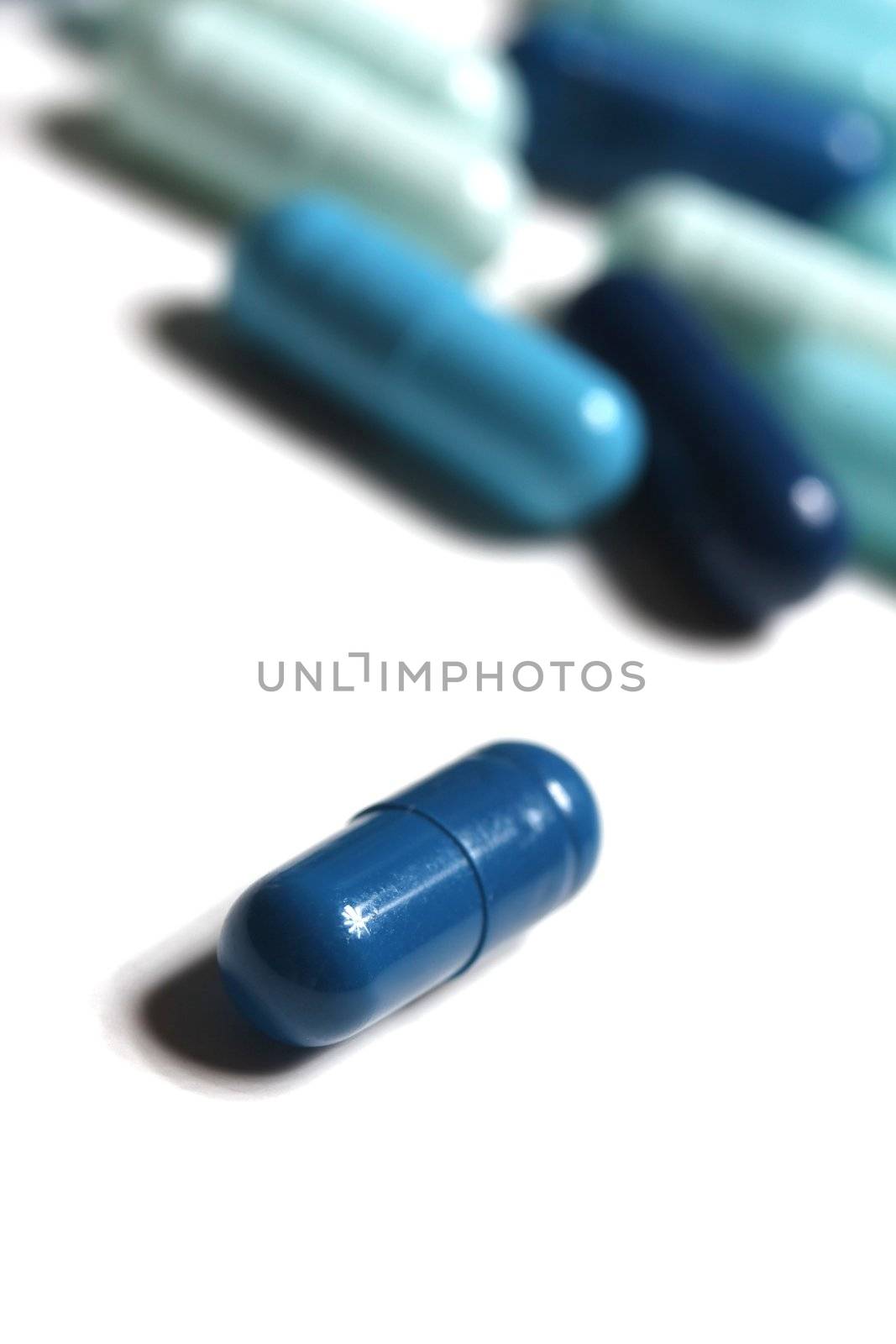 colored isolated medicinical capsules by Teka77