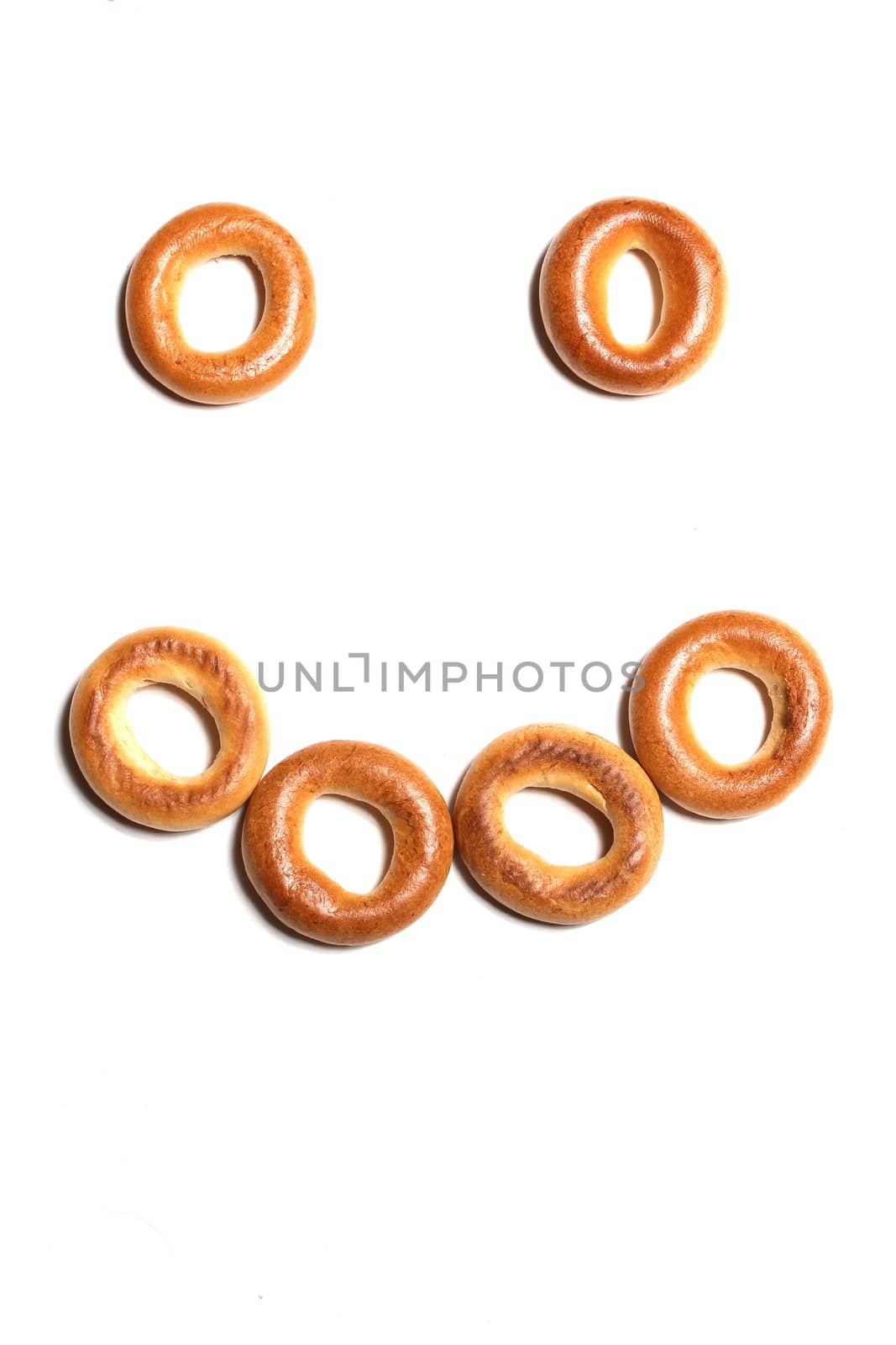 isolated pastry ring smiley