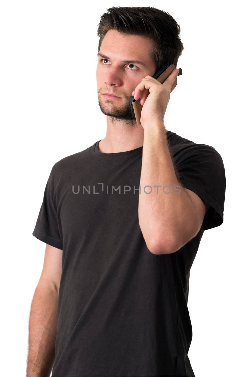 Young Man talking on the phone by dwaschnig_photo