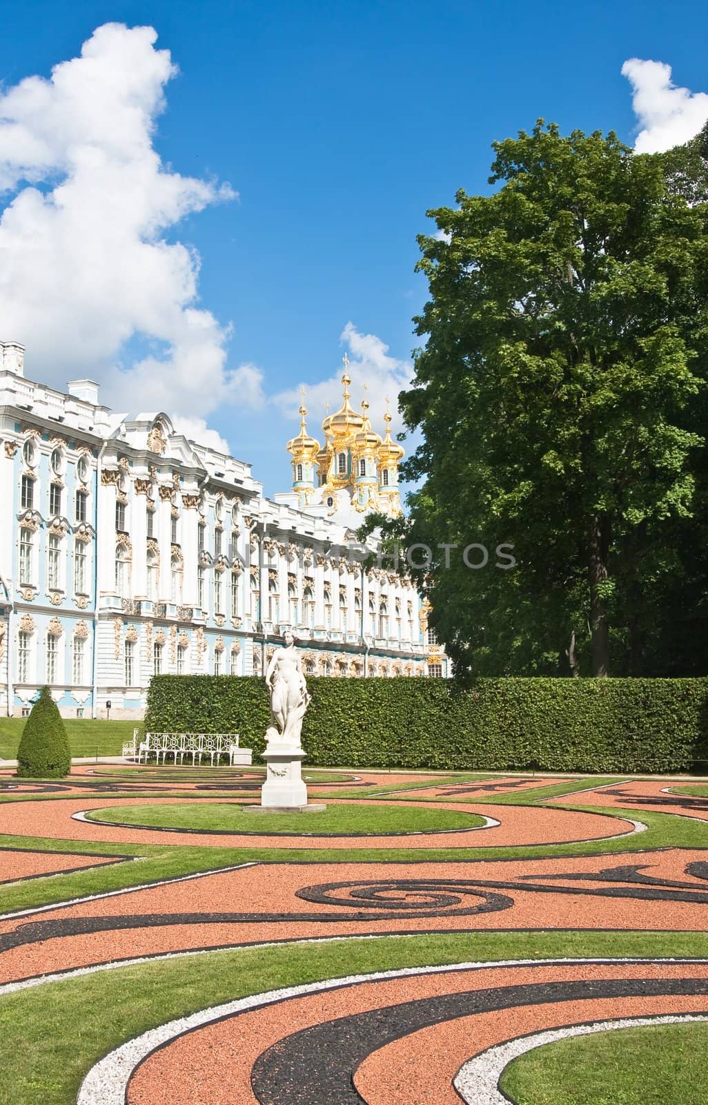 The Catherine Palace and  Catherine Park. Tsarskoye Selo. St. Petersburg, Russia