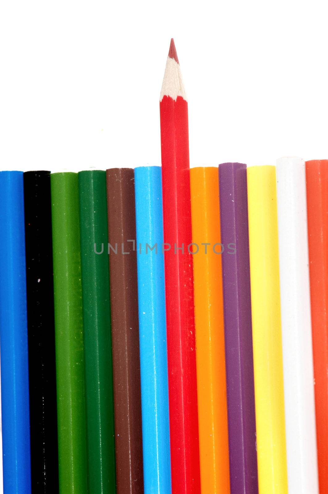 An image of pencils on  background