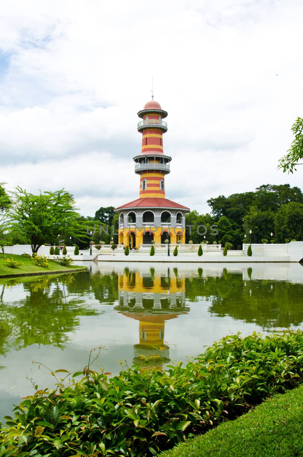 Tower in Bang Pa-in Palace, Ayutthaya, Thailand.