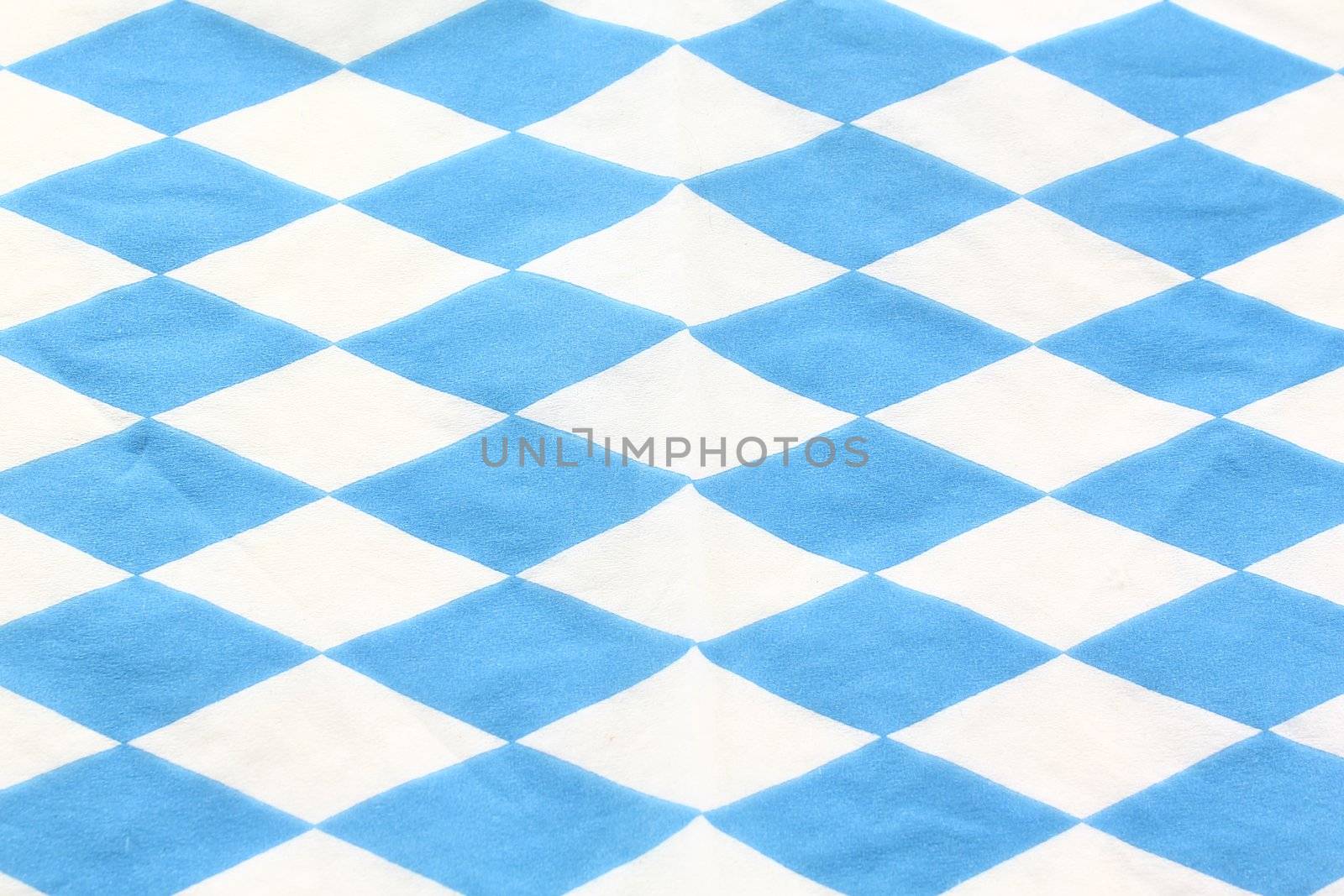 blue and white Bavarian diamond pattern as a background