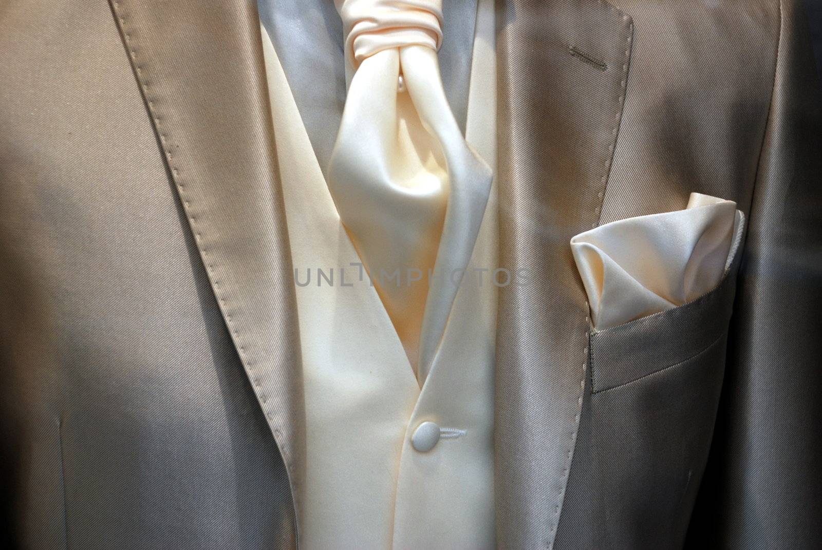 white and grey wedding suit