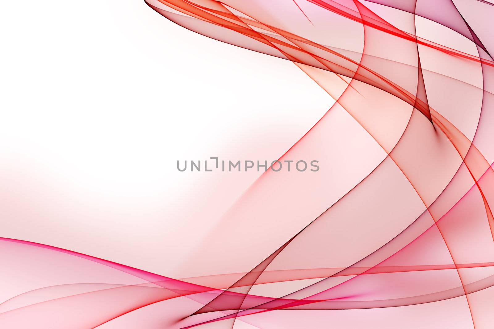 Smooth waves from tones of red on a white background by Serp