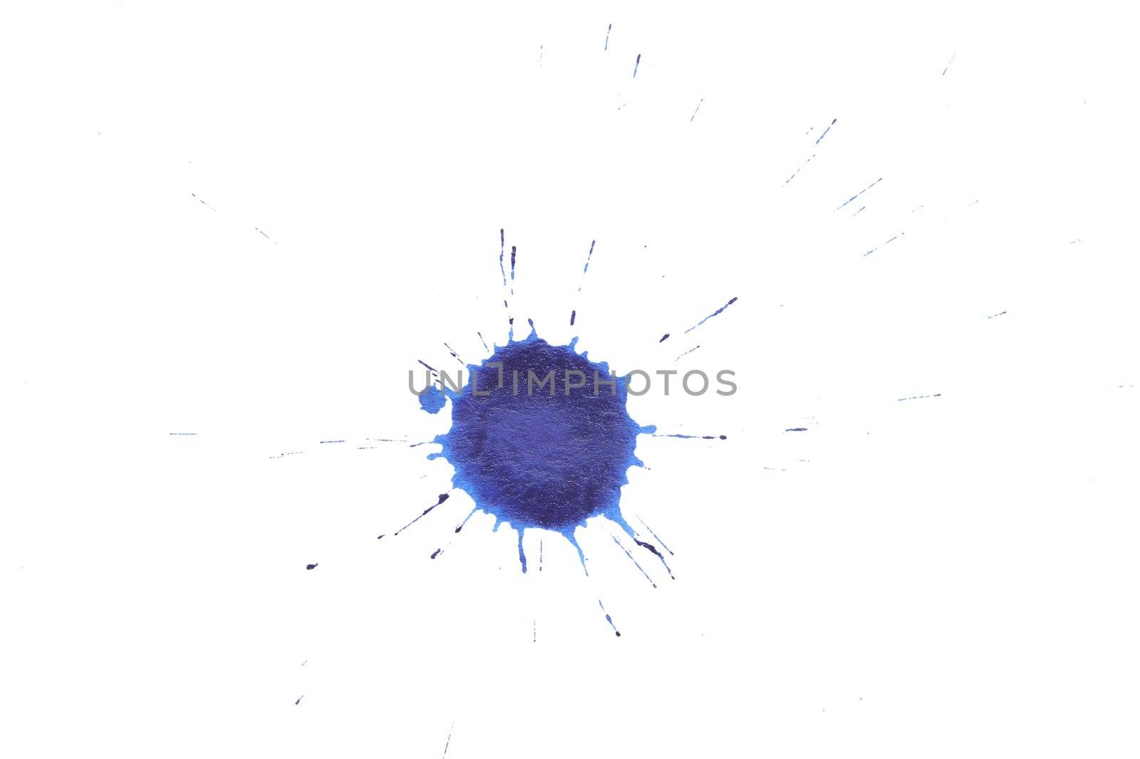 An image of blue spots on white paper