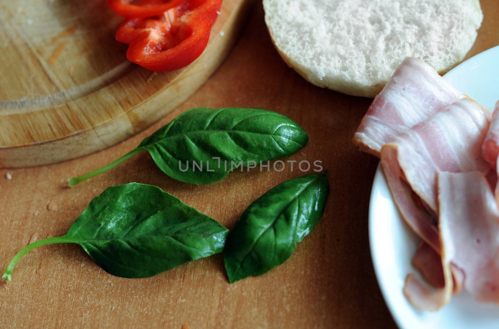 An image of food on a kitchen table