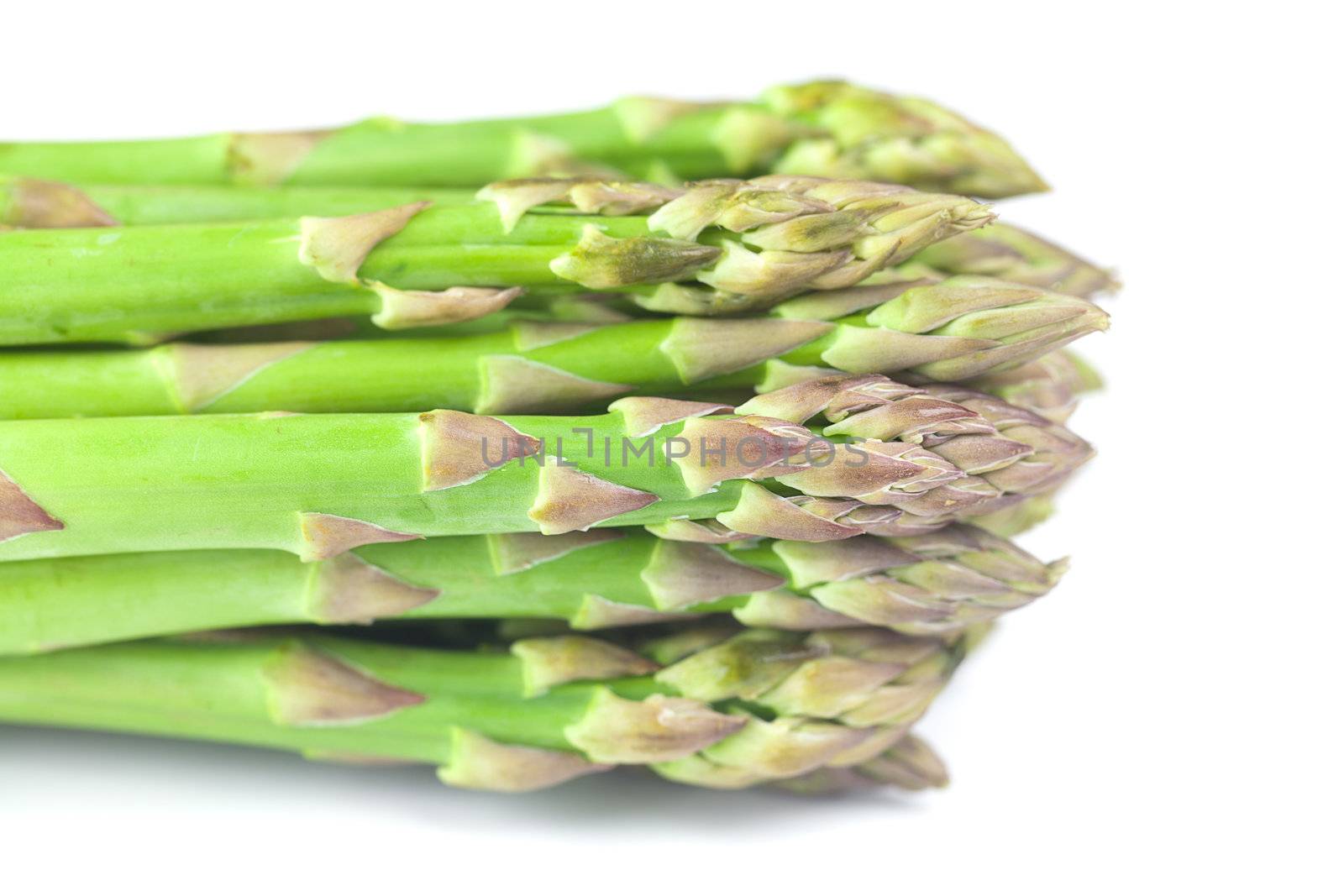 a bunch of asparagus isolated on white
