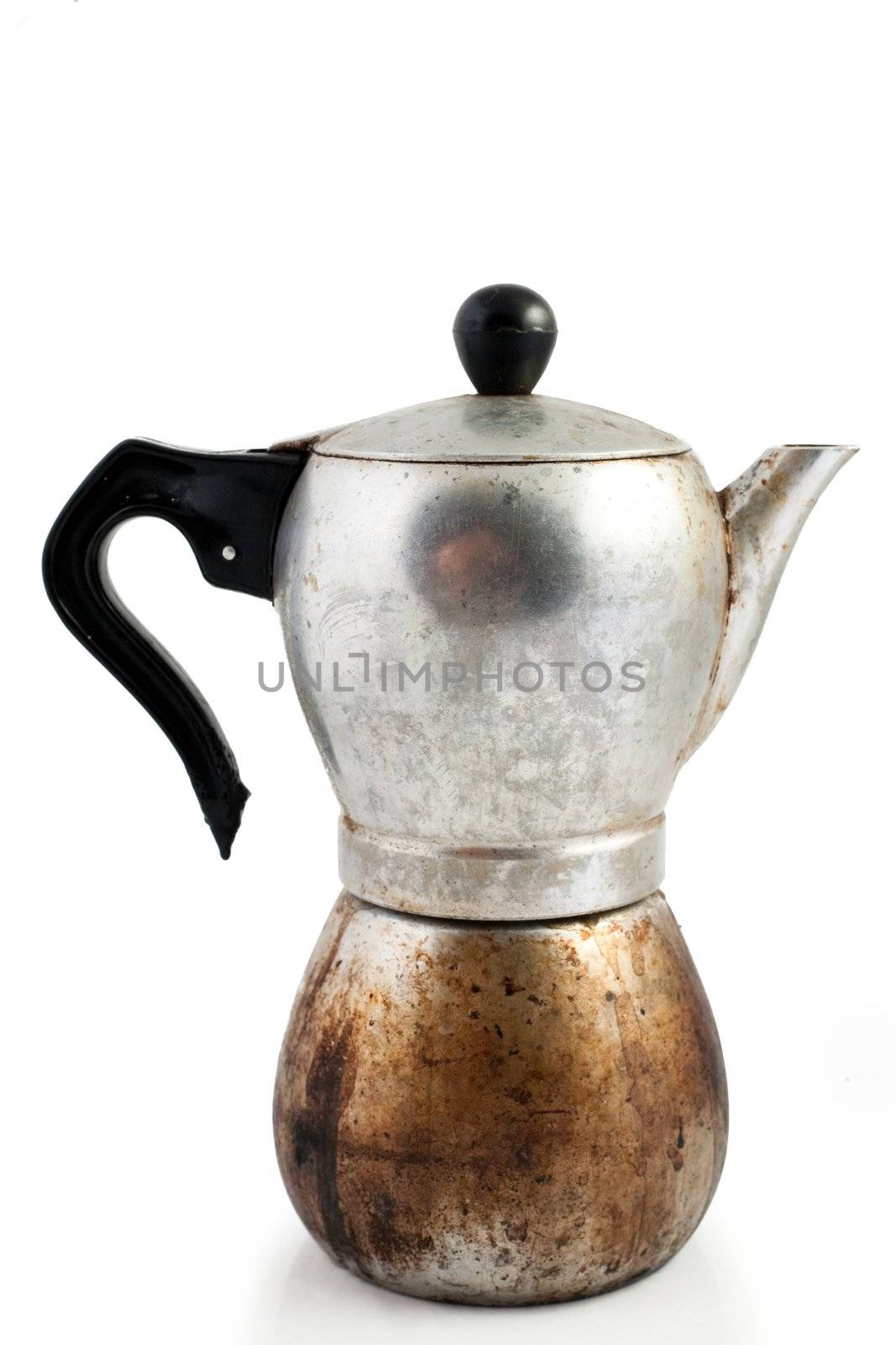 An image of a very old percolator