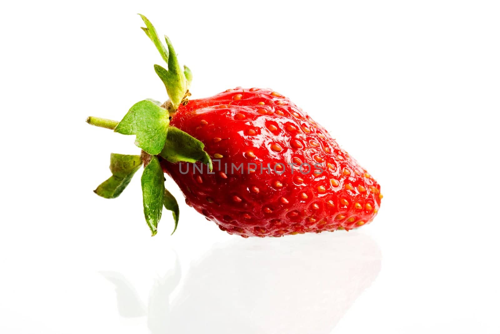 An image of big red strawberry isolated