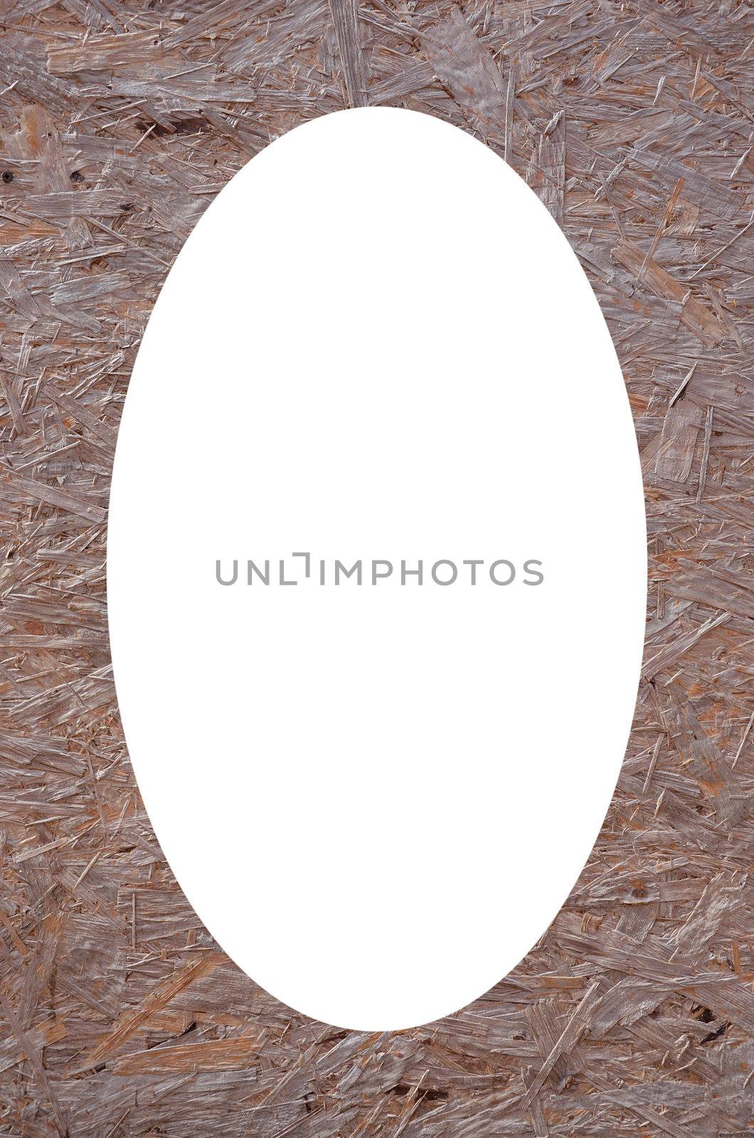 Dirty background texture frame and isolated oval by sauletas