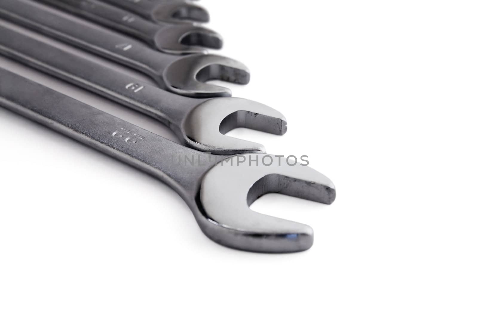 Industrial working tools on a white background